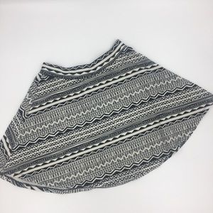 Black and White Cotton Skirt